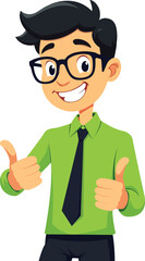 Office employ character flat vector illustration 