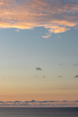 Fototapeta premium View over sea in a beautiful sunset on the beach in Sicily, Italy