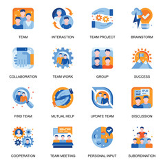 Fototapeta premium Colorful Icon Set (Flat Style Vector Icons)