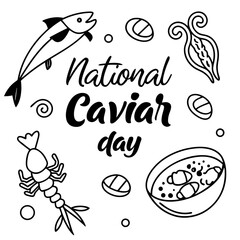NATIONAL CAVIAR DAY vector illustration