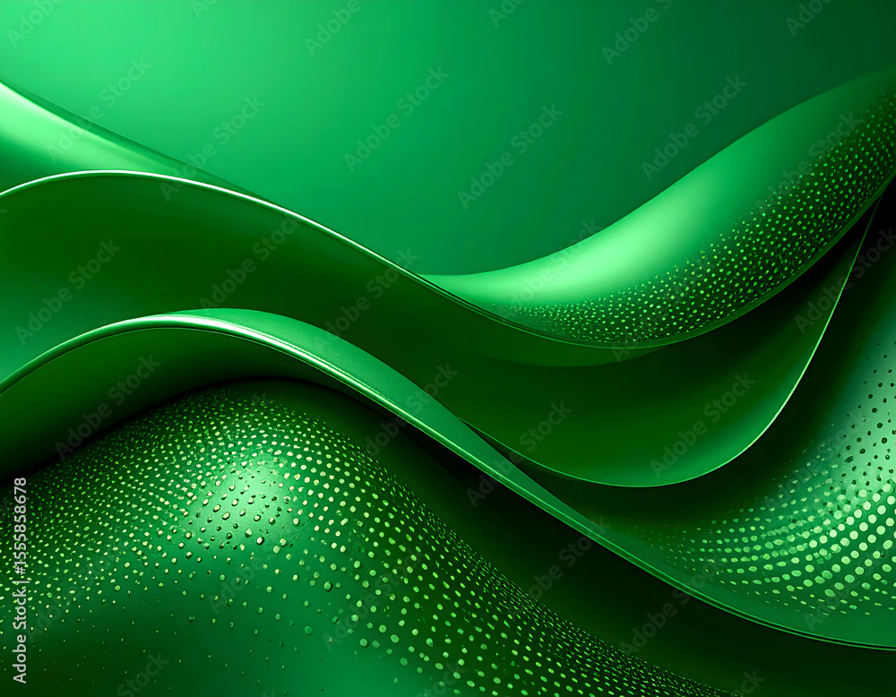 Aufkleber abstract pattern and texture in green tone-on-tone dots and curves background
