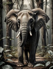 elephants in the forest