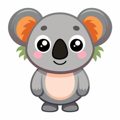 Naklejka premium Koala, animal, vector, transparent background 