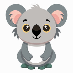 Cartoon style Koala, animal, vector, transparent background 
