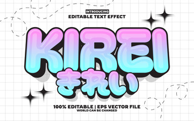Kirei editable text effect in new modern trend style