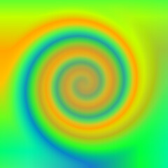 Vortex formed by blending colorful paint, abstract image