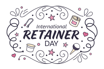 INTERNATIONAL RETAINER DAY vector illustration