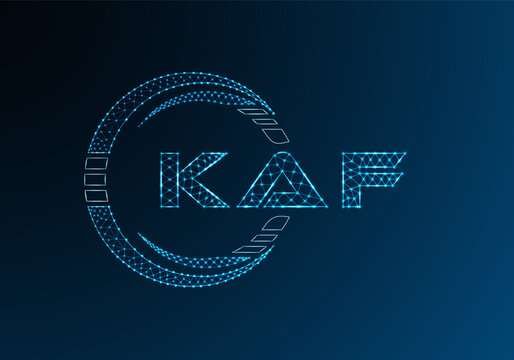 KAF low poly letter logo vector design. KAF lower poly logo design. Low poly logo.