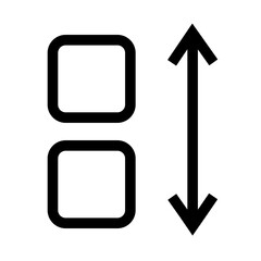 Apps sort icon on white background