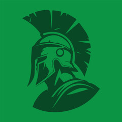 espartano guerrero logo diseño aislado en blanco antecedentes imagen imagen