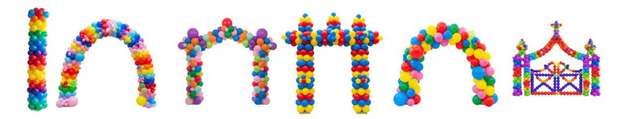 balloon gate on white solid background 