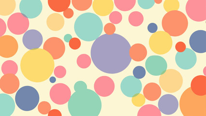 
Fun colorful circle doodle seamless pattern. Creative minimalist style art background for children or trendy design with polka dot. Simple childish party backdrop