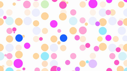 Background seamless pattern vector with cute pastel polka dots