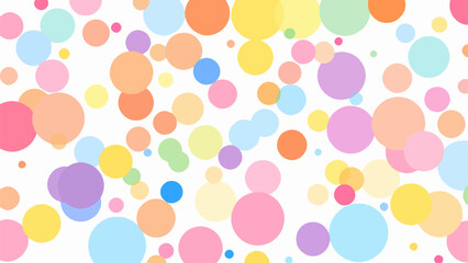 Background seamless pattern vector with cute pastel polka dots