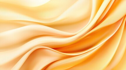 Fototapeta premium Luxurious yellow silk fabric background, smooth and elegant texture for design smooth