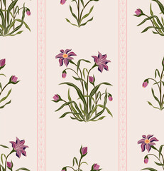 Vector Hand drawn colourful geometric flowers, seamless patterns with floral for fabric, textiles, clothing, wrapping paper, backdrop, banner, illustration, abstract backgrounds.

