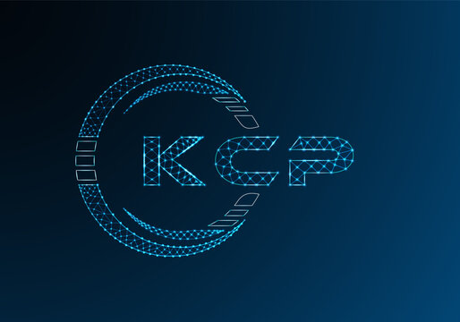 KCP low poly letter logo vector design. KCP lower poly logo design. Low poly logo.