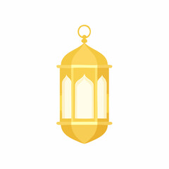 Ramadan Lantern: A vibrant illustration of a traditional Ramadan lantern, radiating a warm, inviting glow against a clean backdrop, symbolizing the spirit of the holy month.