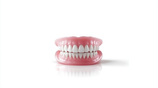 Quirky closeup, pink chewing gum with teeth impressions a dental oddity pink
