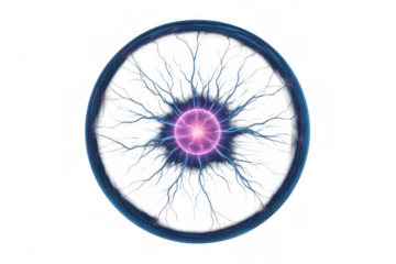 Magnetic field emitting vibrant energy, generating luminous glow with radiant light and heat against transparent backdrop