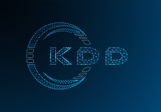 KDD low poly letter logo vector design. KDD lower poly logo design. Low poly logo.