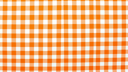 Orange gingham fabric