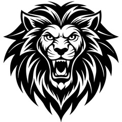 Fototapeta premium vector icon of a fierce lion head 