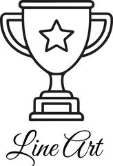 Champion Trophy Icon, Award for Success

