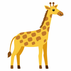 Obraz premium giraffe, animal, vector, transparent background, giraffe isolated on white