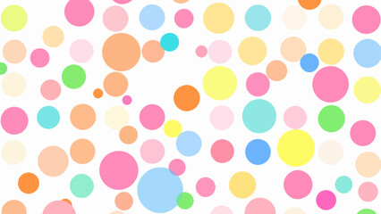 Colorful Random Circles Seamless Pattern background Vector, seamless polka dots pattern	