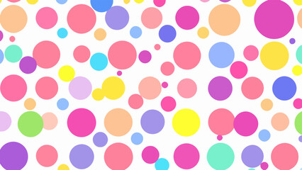 Colorful Random Circles Seamless Pattern background Vector, seamless polka dots pattern	