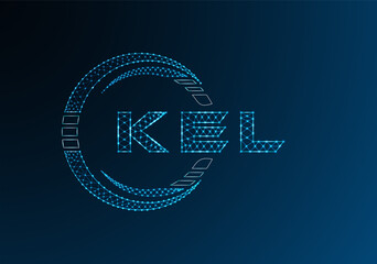 KEL low poly letter logo vector design. KEL lower poly logo design. Low poly logo.