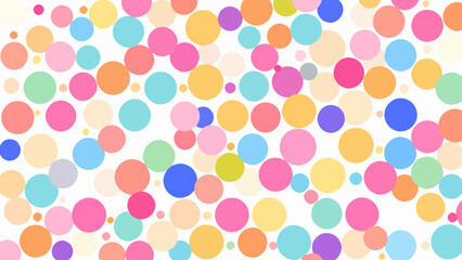 Colorful polka dot background white background