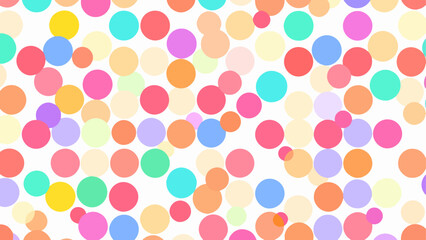 Colorful polka dot background white background