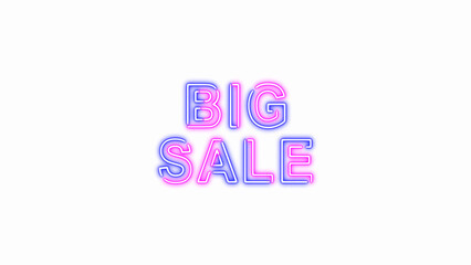 big sale black friday neon lights pink and blue flicker on transparent background, png mega sale promotion and special offer design element	