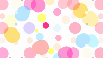 Colorful Random Circles Seamless Pattern background Vector, seamless polka dots pattern