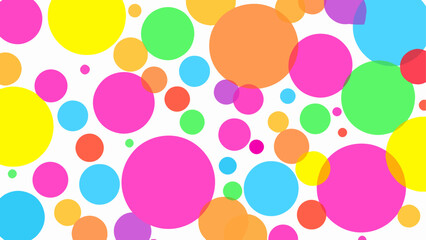 Colorful Random Circles Seamless Pattern background Vector, seamless polka dots pattern