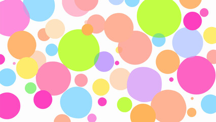 Colorful Random Circles Seamless Pattern background Vector, seamless polka dots pattern