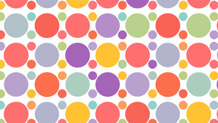 Colorful Random Circles Seamless Pattern background Vector, seamless polka dots pattern