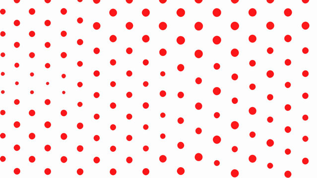 Red polka dots pattern, abstract red background