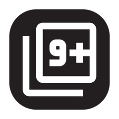 Number 9+ stack indicating a group of multiple images.