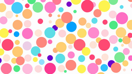 Colorful Random Circles Seamless Pattern background Vector