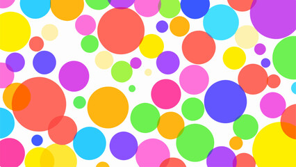Colorful Random Circles Seamless Pattern background Vector, seamless polka dots pattern