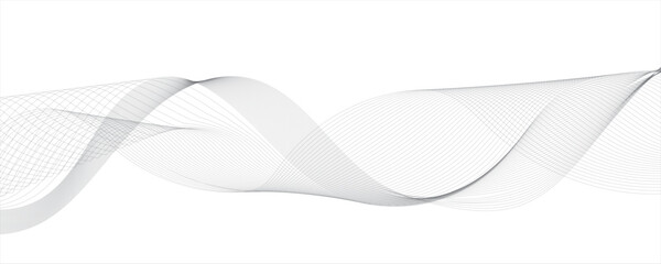 Abstract digital wave pattern consisting of smooth, flowing lines in a teal gray gradient. Curved wavy lines tech futuristic motion background. Smooth, flowing waveforms gray.