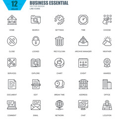 Flat Icons – Minimal Vector Set with Modern  Theme