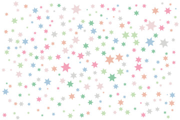 special background of pastel colored stars on a white background