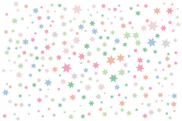 special background of pastel colored stars on a white background