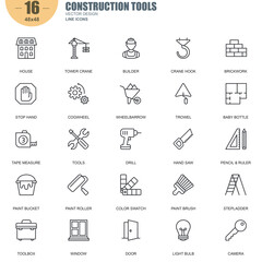 Fototapeta premium Construction Tools Icon – Flat Vector Illustration of Building Equipment