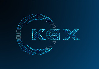 KGX low poly letter logo vector design. KGX lower poly logo design. Low poly logo.