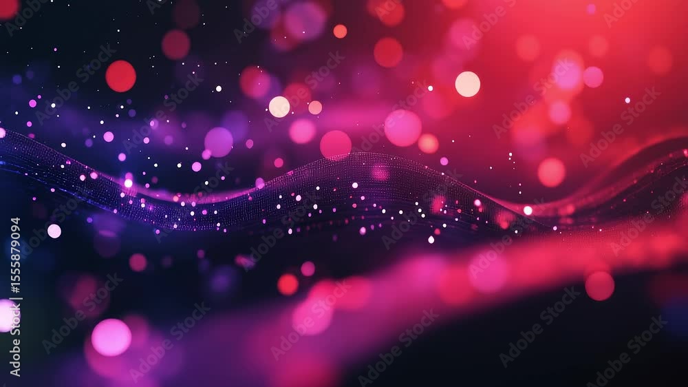 Aufkleber dynamic particle stream bokeh abstract